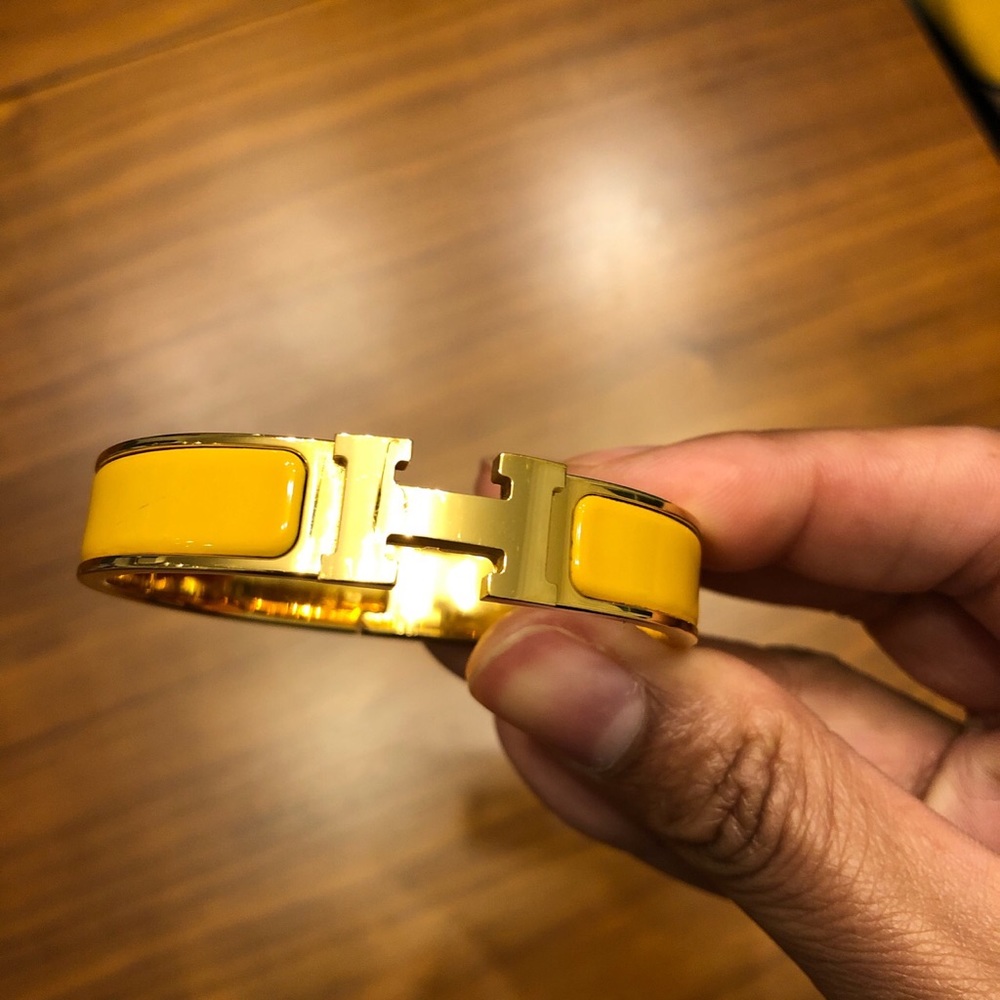 Hermès Clic Clac H Bracelet Yellow